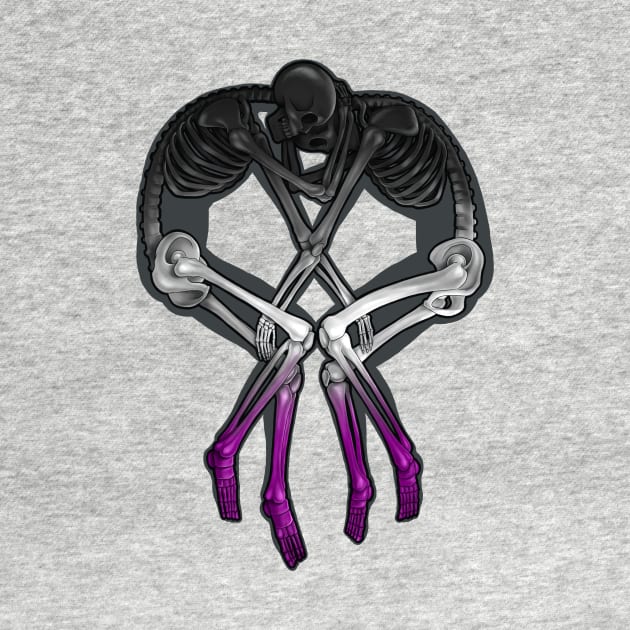 ASexual Flag Skeleton Love by jeffective